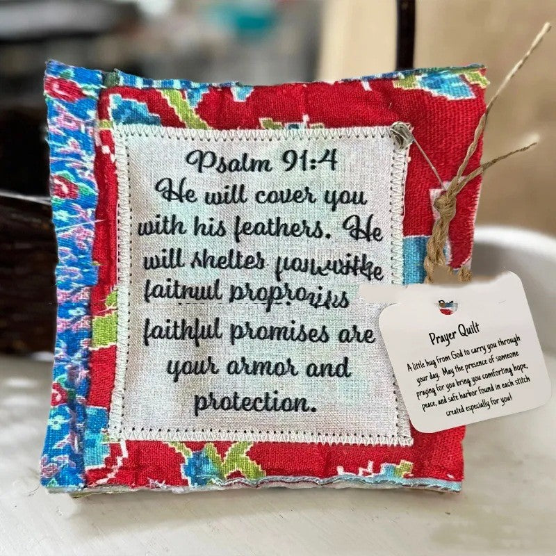 Prayer Quilt With Cross Inside