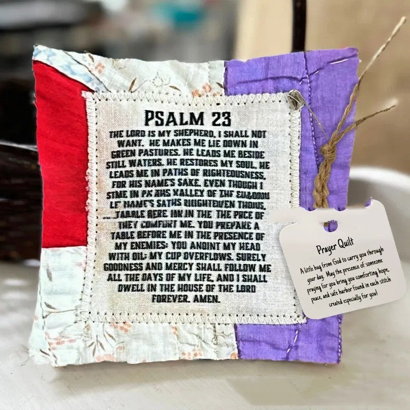 Prayer Quilt With Cross Inside