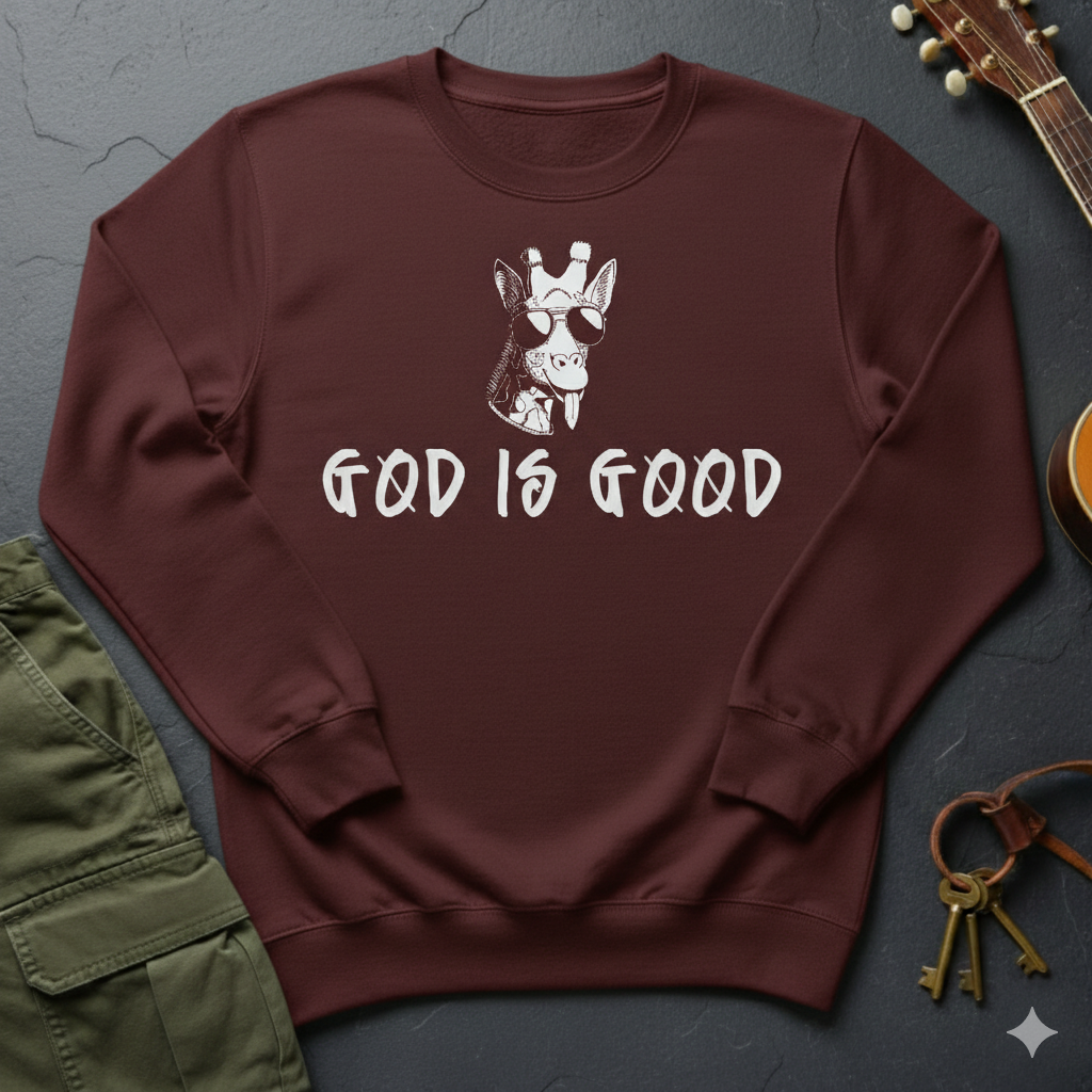GOD is Good Giraffe Black Sweatshirt