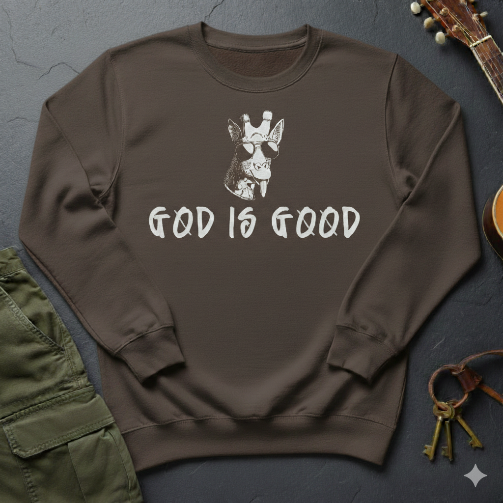 GOD is Good Giraffe Black Sweatshirt