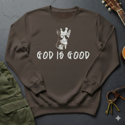GOD is Good Giraffe Black Sweatshirt