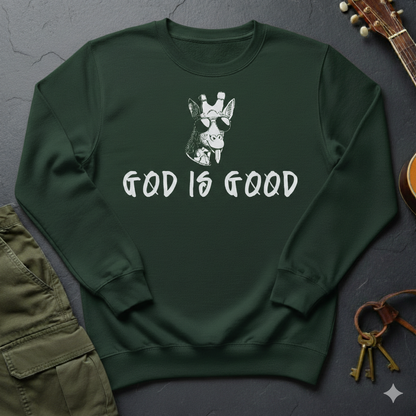 GOD is Good Giraffe Black Sweatshirt